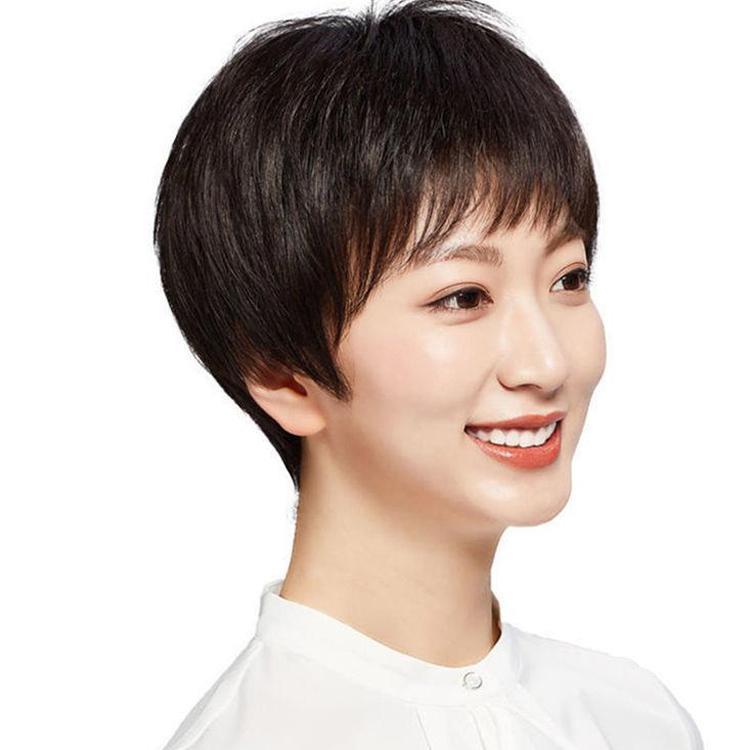 人毛100％ レディースウィッグ フルウィッグ 女性用ウイッグ ショート 耐熱ウィッグ 自然 ウイッグ エクステンション かつら イメチェン｜GBB店