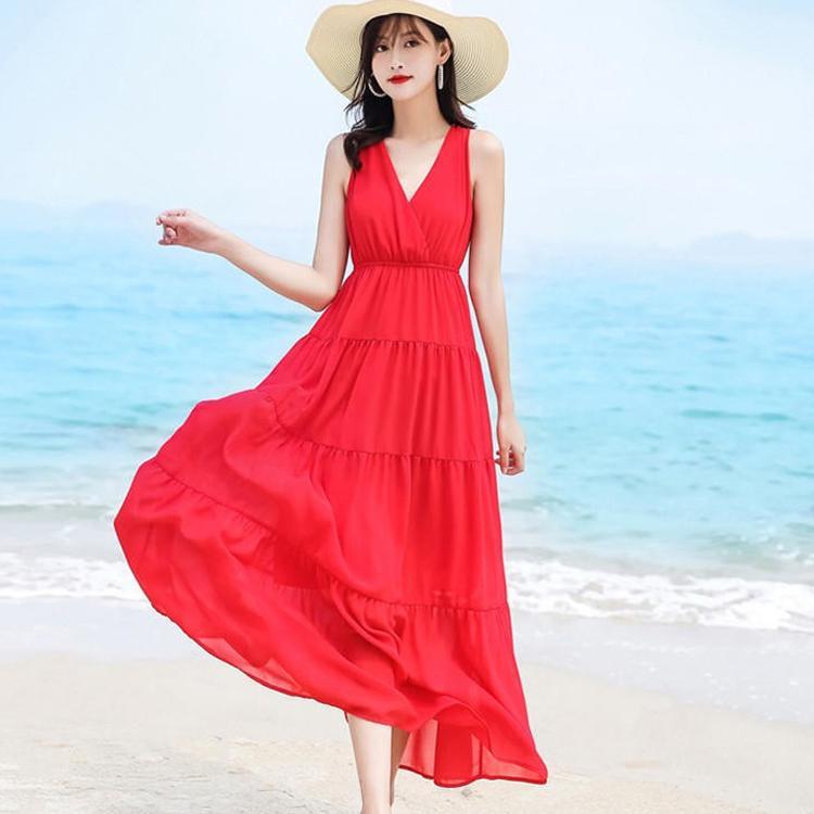 リゾートワンピース　旅行　夏　サマードレス　リゾート　レディースドレス　ビーチドレス　スカート　海辺　セクシー　sexy　着痩せ　20代30代40代