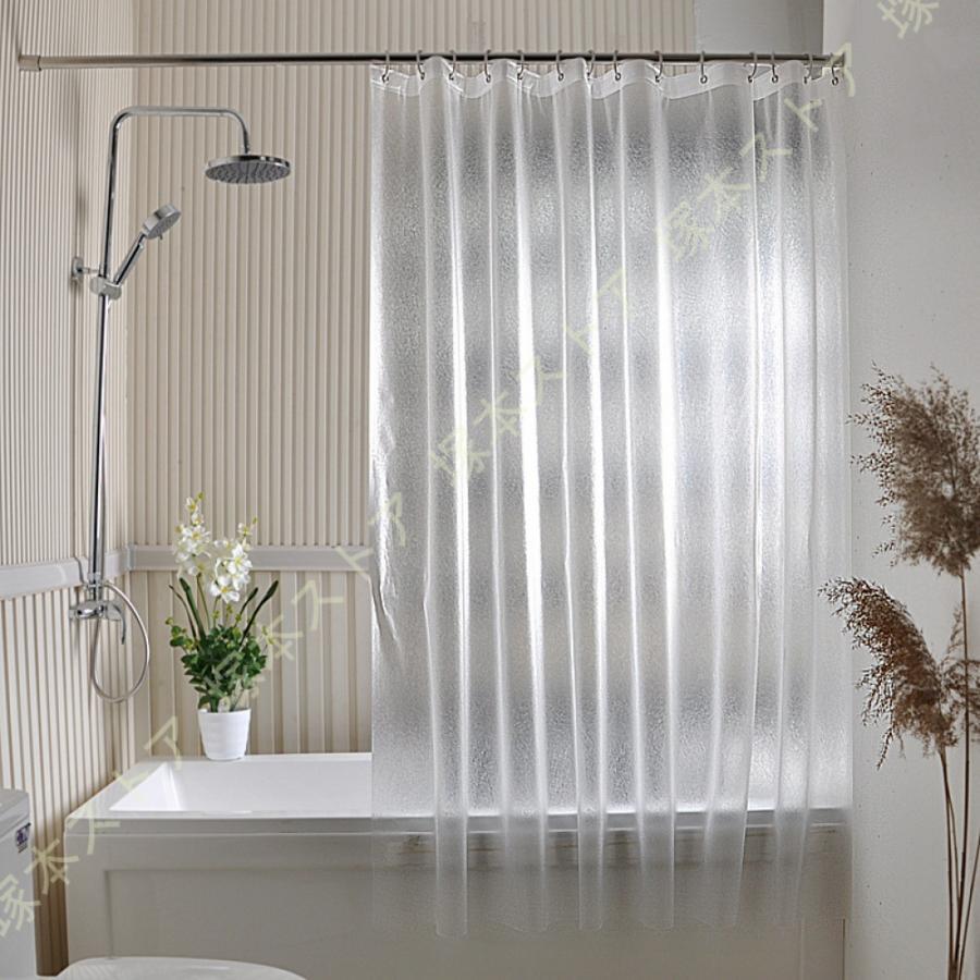 シャワーカーテン 220cm丈 浴室カーテン 250*250 200*200 PEVA 取付簡単 耐用性 フック付き 家庭用 バスルーム バスカーテン シャワールーム 白 ピンク グレー