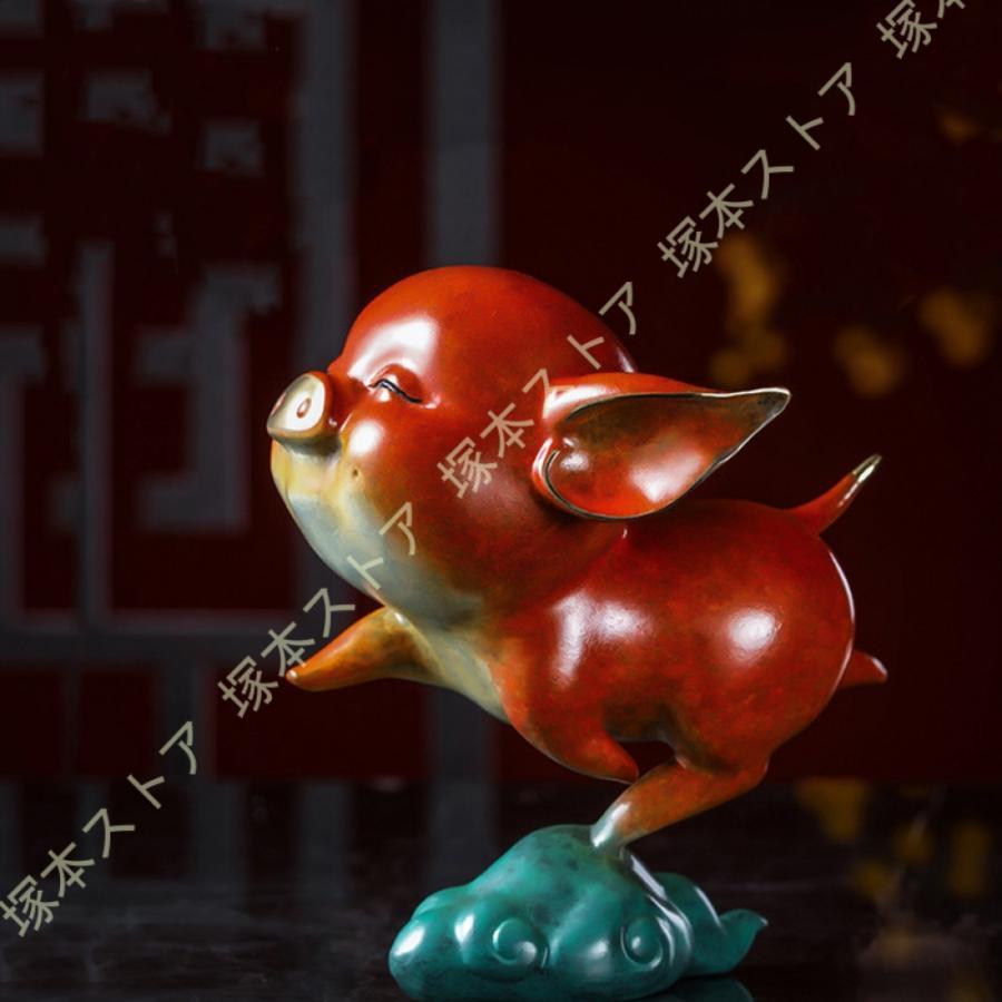置物 豚 オブジェ 商売繁盛 開運祈願 財運 仕事運アップ 風水 飾り物 癒しグッズ インテリア デコレーション 真鍮製 アート オーナメント 置き物 結婚祝い