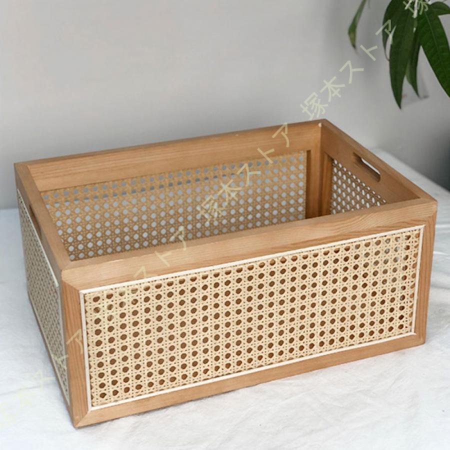 納める提げ篭 木製 納めるボックス席 深型 かざり付ける品 提げ篭 審美性 実用的 耐久 耐用 まとめ役 雑貨 小物納める 定期刊行物入れ 卓上納める 納めるボックス席