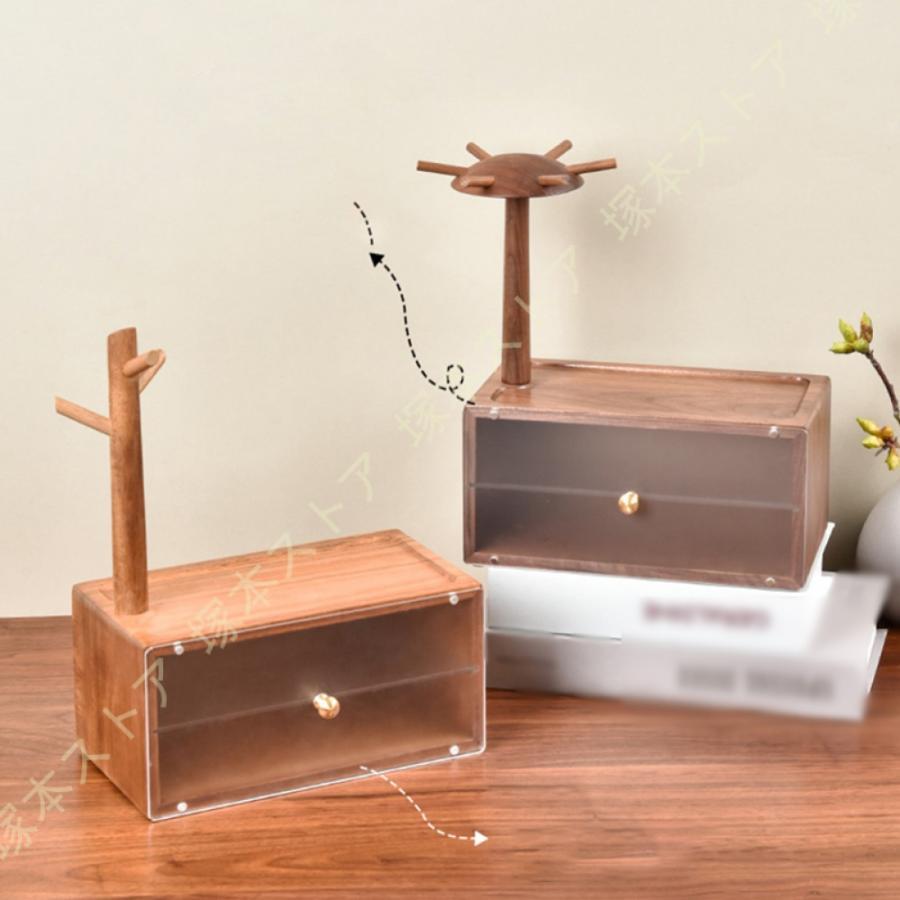 アクセサリー収納 卓上チェスト 収納ボックス 木製 引き出し 小物入れ オフィス用品 おしゃれ 机上収納 小物収納 化粧品 書類整理 文具用品 アクセサリー｜GBB店