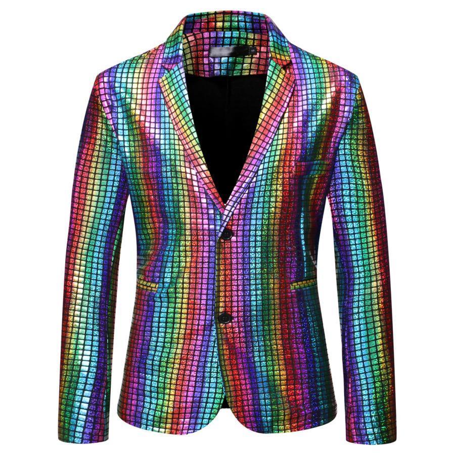 メンズ花柄上衣成人男性用スーツコートカジュアルジャケット盛りだくさんな上演服ダンスウェアジャズjazz/進行係り上演御召しもの上下書き割りも相応う可二点