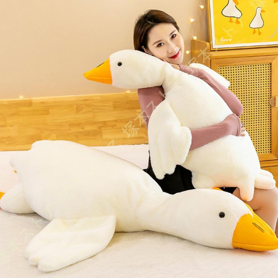 ぬいぐるみ 家鴨 あひる 抱き枕 座蒲団 好いたらしい 寝添え 手あそび ふわふわ 室内装飾 店飾りつけ 差し上げ物 クリスマス 差し上げ物 タンチョウ鶴 ふわふわ