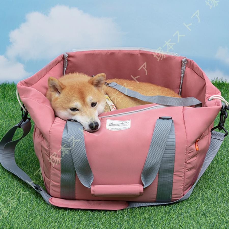 ペットバッグ 小型犬用 猫用 ペットキャリーバッグ 通気性 肩掛け 手提げ 飛び出し防止機能 多機能キャリーバッグ顔出し お散歩バッグ ペット用品 耐久 軽量|GBB店