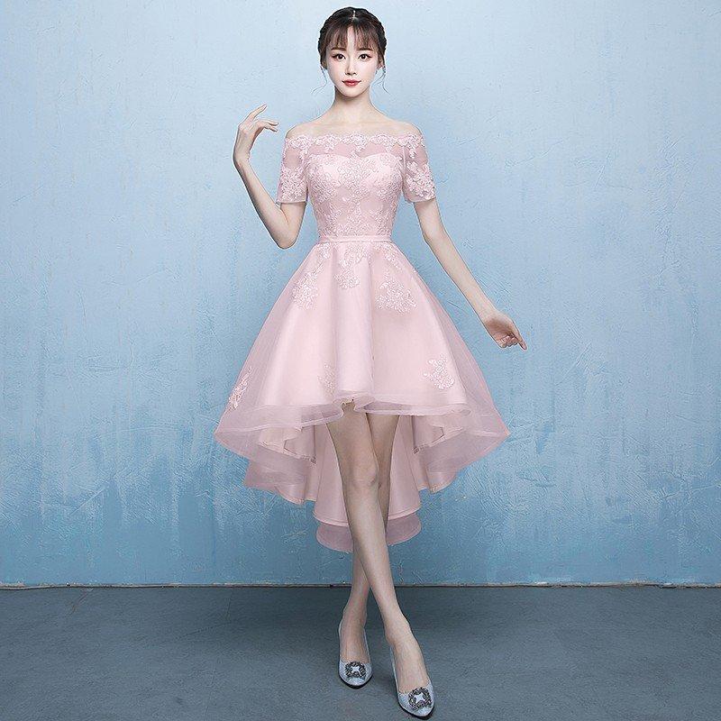 カラードレス ピンク ミニドレス 安い 前ミニ丈 結婚式 ワンピース 披露宴 パーティードレス 演奏会 カクテルドレス 二次会 花嫁ドレス 発表会 大きいサイズ|GBB店