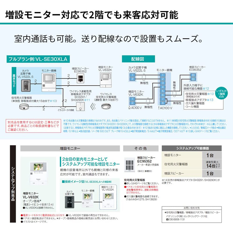 人気色 Panasonic VL-SE30XLA 6台セット | elektrosako.cz