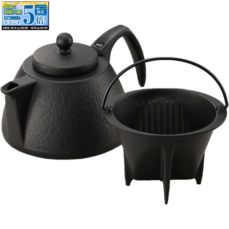 日本製 鋳鉄 ティーポット 茶こし付き 岩鋳 急須 南部鉄器 ティーポット カラーポット 3型平アラレ