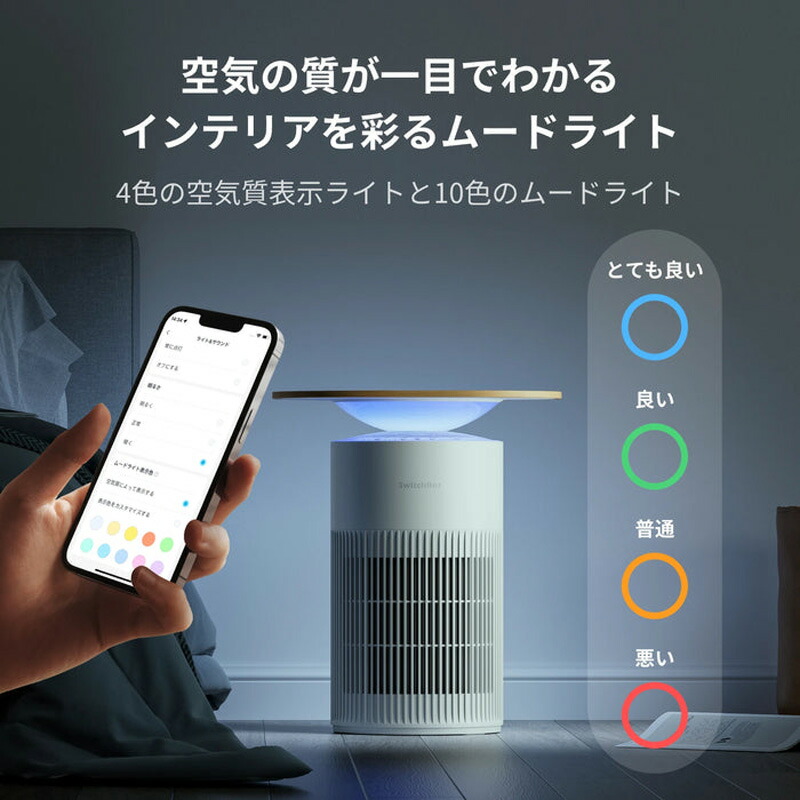 SwitchBot スイッチボット 空気清浄機 Table ホワイト 25畳 W5302310