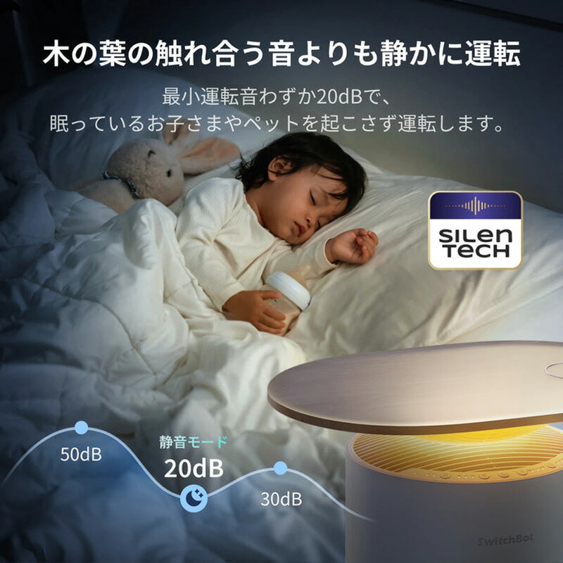 SwitchBot スイッチボット 空気清浄機 Table ホワイト 25畳 W5302310