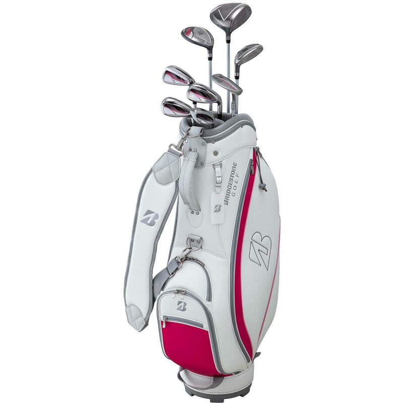 【4/10限定最大2000円OFFクーポン発行＆エントリーでP4倍！更に全商品ポイント3倍！】 BRIDGESTONE GOLF BG-100L キャディバッグ付 8本セット ピンク