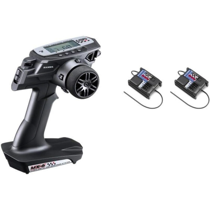 【4/10限定最大2000円OFFクーポン発行＆エントリーでP4倍！更に全商品ポイント3倍！】 SANWA サンワ MX-6 2.4GHz FH-E方式 3ch プロポセット 高精度RCカー用送信機