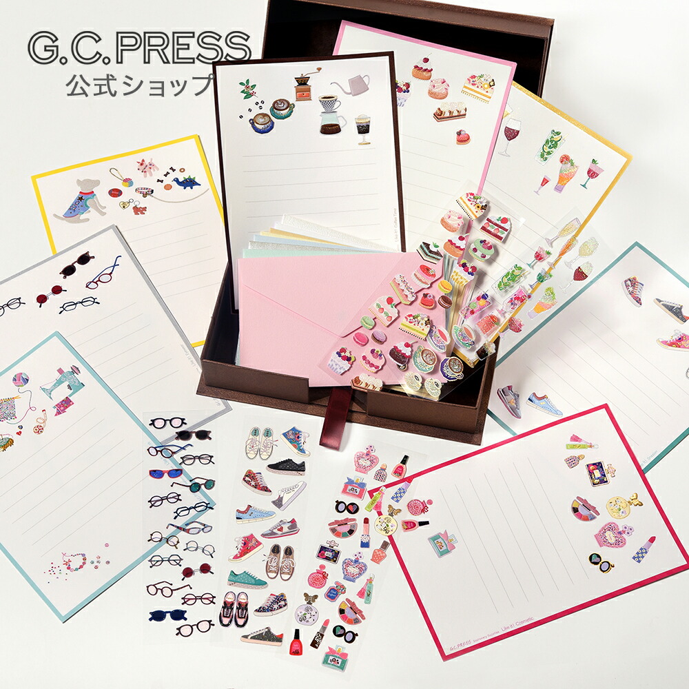 BOXセット | LIKE IT！ミニレターBOXセット | BOXサイズ:145×195mm[603-54] | G.C.PRESS（ジーシープレス） |文房具 レターセット 多目的カード シール ステッカー 母の日 お祝い ギフト