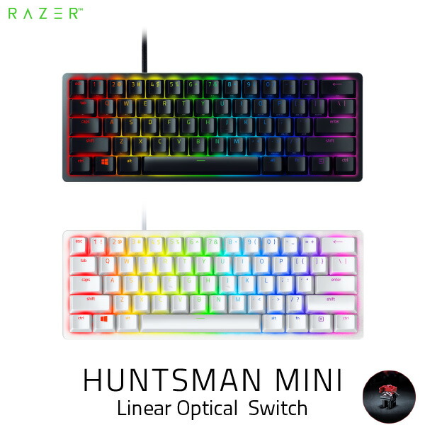 9886円 ずっと気になってた Razer公式 Razer Huntsman Mini 英語配列 静音リニアオプティカルスイッチ ゲーミング ミニキーボード  レーザー キーボード