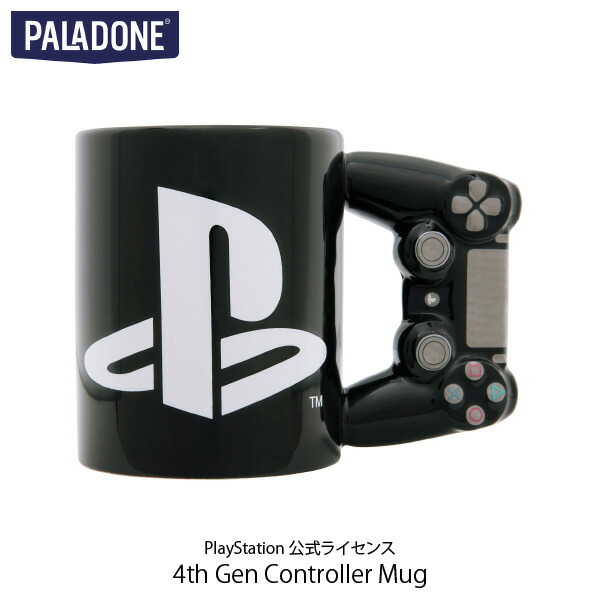 PALADONE PlayStation 4th Gen Black Controller Mug DUALSHOCK 4 PlayStation 公式ライセンス品 # PLDN-010-N パラドン画像