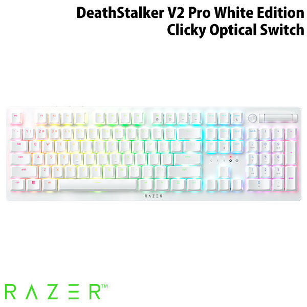 Razer公式 Razer DeathStalker V2 Pro White Edition 英語配列 有線