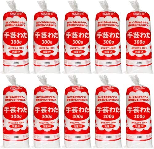 【最大1500円クーポン配布：マラソン限定】【10本セット】手芸わた 300g SW-300 清原 キヨハラ KIYOHARA 手芸綿 ぬいぐるみ クッション 座布団 洗濯可能 手芸 裁縫 手芸用 綿 わた