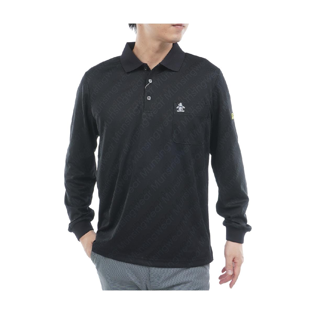 マンシングウェア　ゴルフ長袖ポロシャツ　M マンシングウェア MW 【吸汗速乾】パイピングラインシンプル長袖