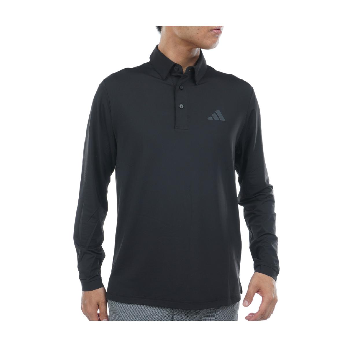 アディダス Adidas ストレッチ スリーストライプス UVケア付き長袖ポロシャツ