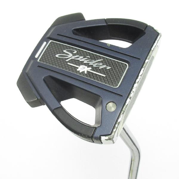 【中古】テーラーメイド　SPIDER　スパイダー EX ネイビー／ホワイト シングルベンド パター スチールシャフト　【33】シャフト：スチールシャフトDランク　フレックス計測項目外　男性用 メンズ用　右用｜GDOゴルフショップ 店