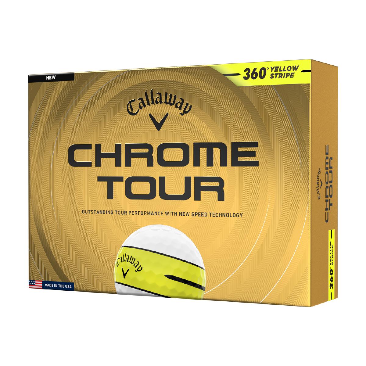 キャロウェイゴルフ　CHROME TOUR　CHROME TOUR 360 イエローストライプ ボール