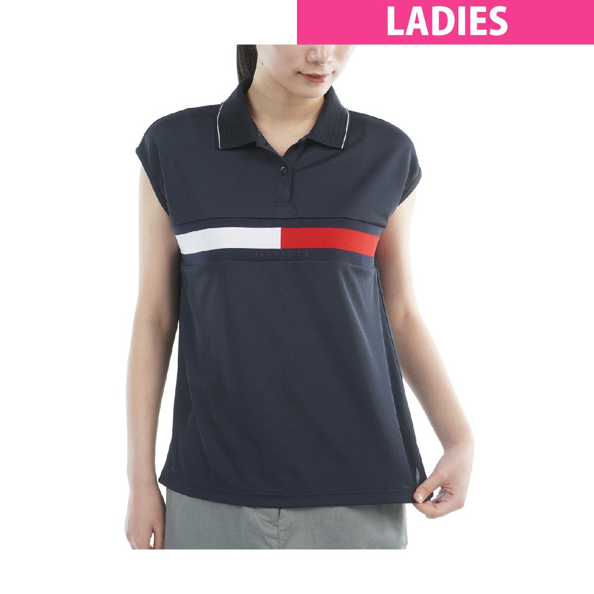 トミー ヒルフィガー ゴルフ　TOMMY HILFIGER GOLF　フラッグライン フレンチ半袖ポロシャツ　 レディス 9,900円
