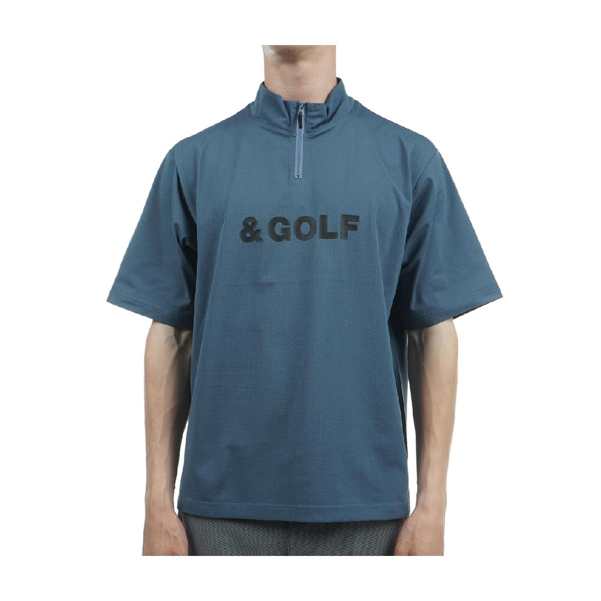 アンパスィ and per se & GOLF ストレッチ シャークドビー ハーフジップ半袖Tシャツ|GDOゴルフショップ 店