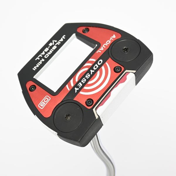 【中古】オデッセイ Ai-DUAL Ai-DUAL 1/2BALL JAILBIRD ミニ DB パター スチールシャフト 【34】シャフト:スチールシャフトCDランク フレックス計測項目外 男性用 メンズ用 右用|GDOゴルフショップ 店