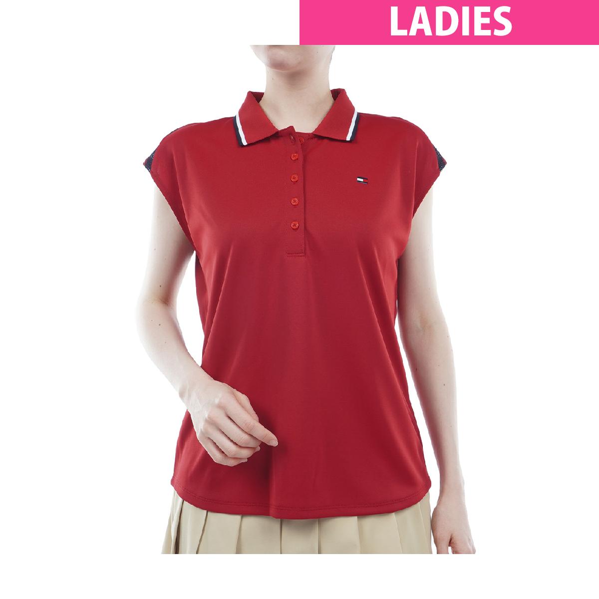 トミー ヒルフィガー ゴルフ　TOMMY HILFIGER GOLF　トリコロール フレンチスリーブポロシャツ　 レディス