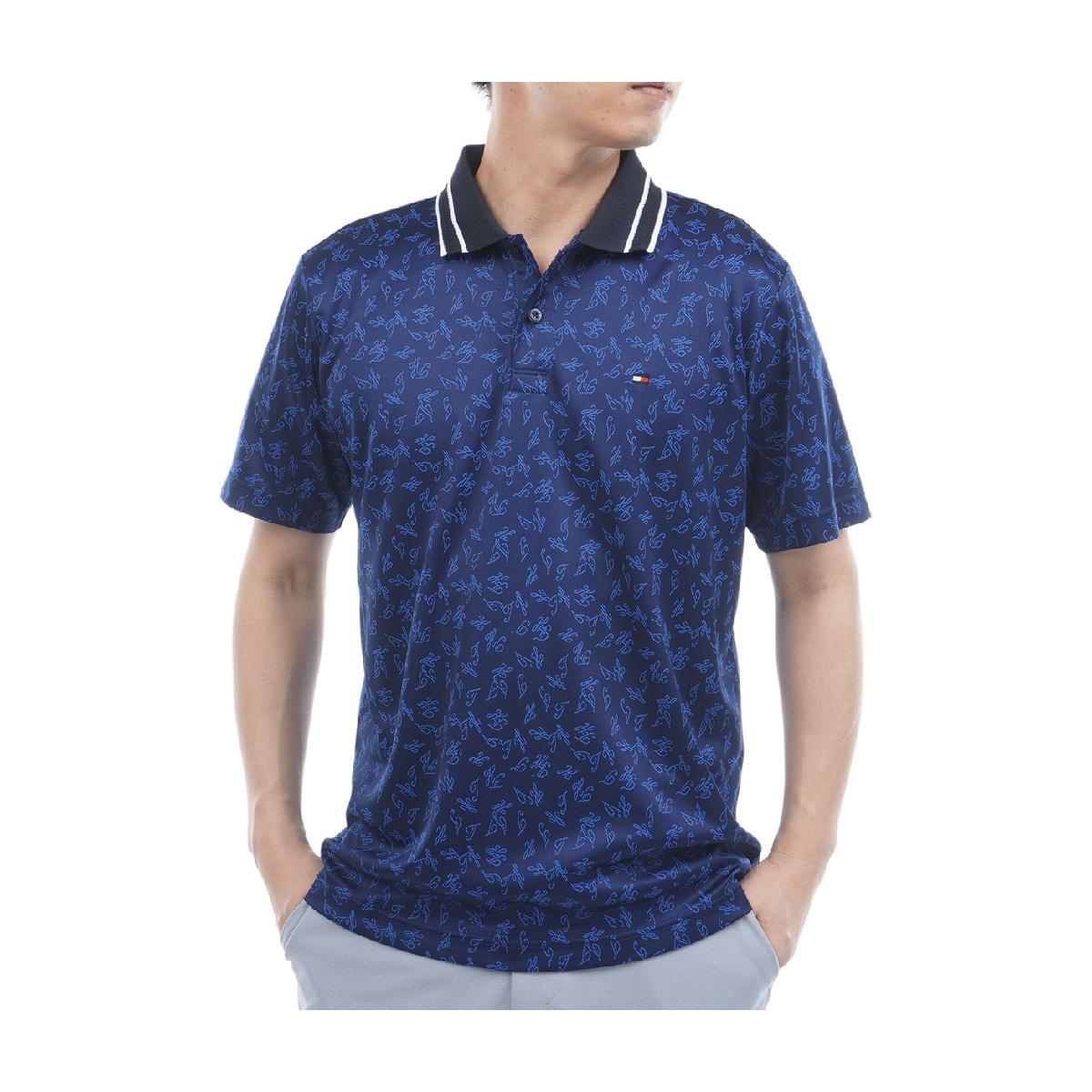 トミー ヒルフィガー ゴルフ　TOMMY HILFIGER GOLF　筆記体ロゴジャカード 半袖ポロシャツ 10,582円