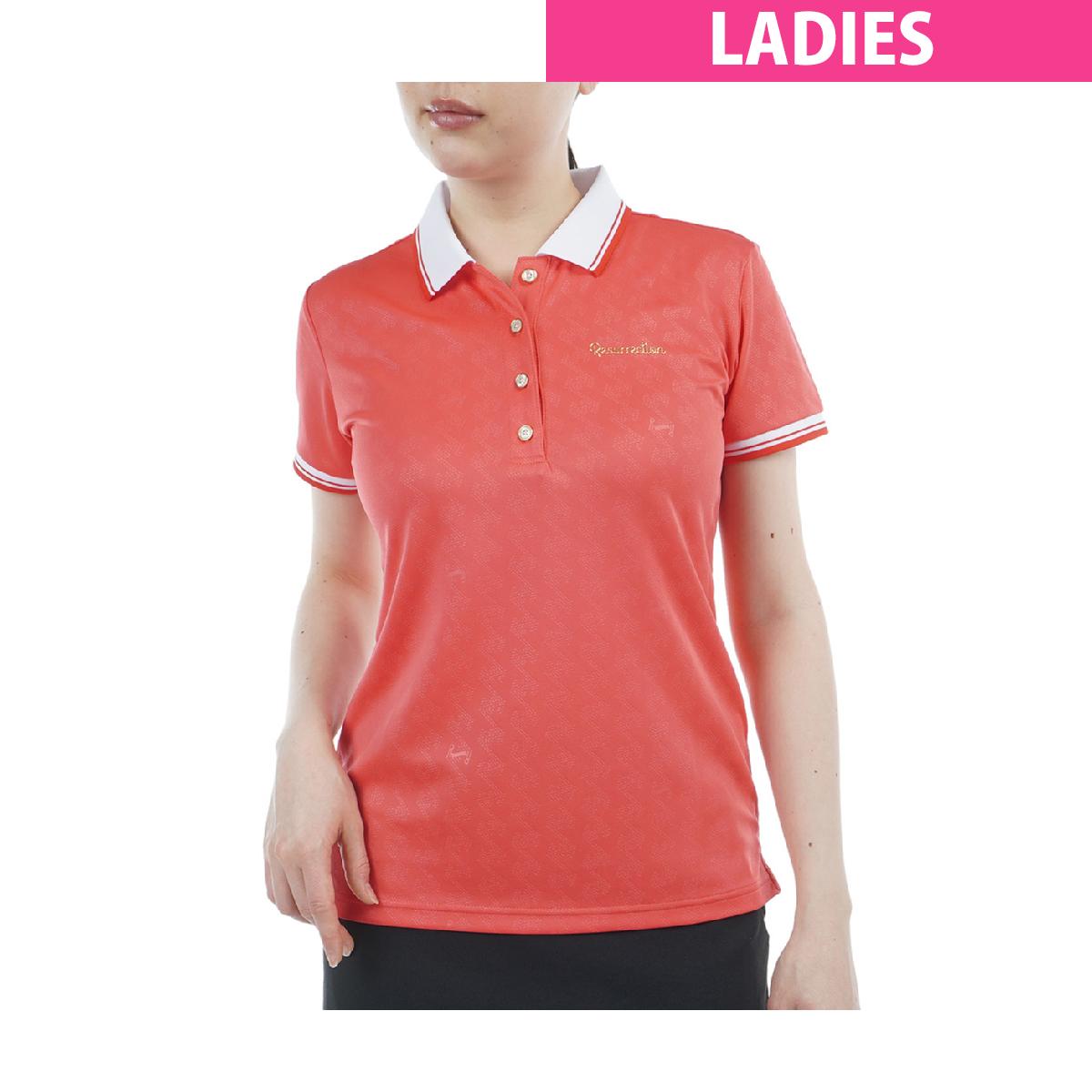 楽天市場】【超美品】レザレクション 半袖ポロシャツ レッド系×ブルー