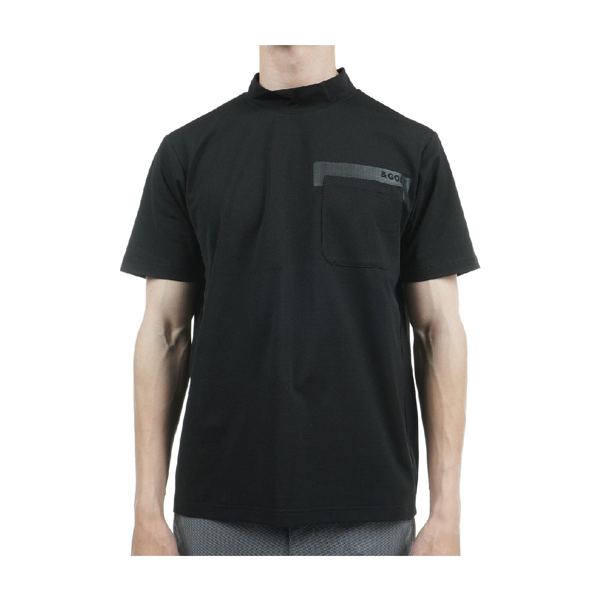 アンパスィ　and per se & GOLF　ストレッチ シャークドビー モックネック半袖Tシャツ｜GDOゴルフショップ 店 12,210円