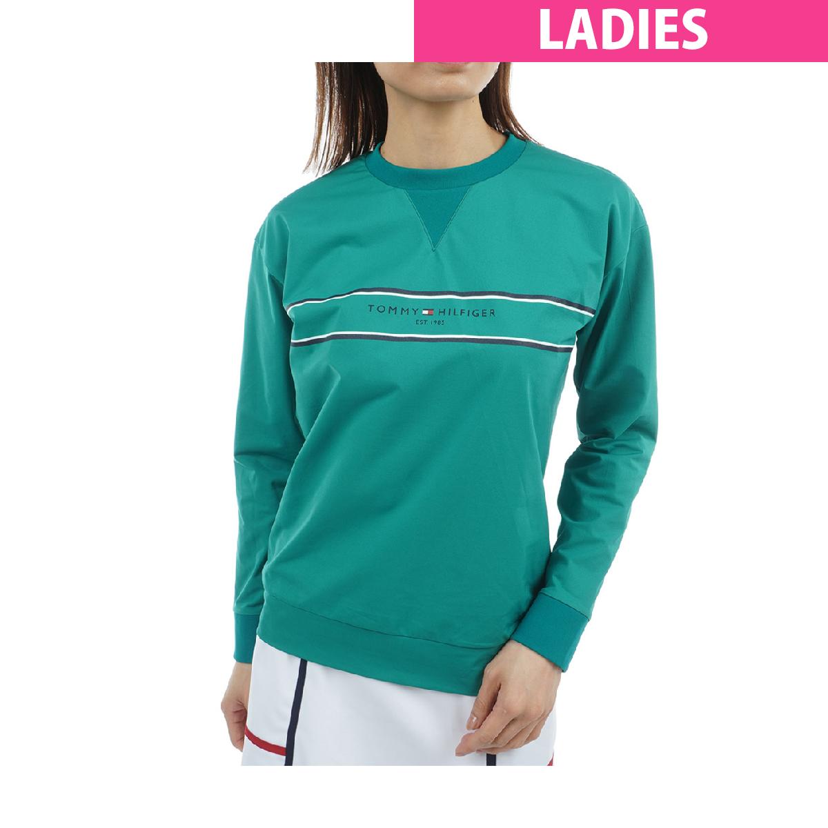トミー ヒルフィガー ゴルフ　TOMMY HILFIGER GOLF　ストレッチ フロントロゴ 長袖スウェットシャツ　 レディス
