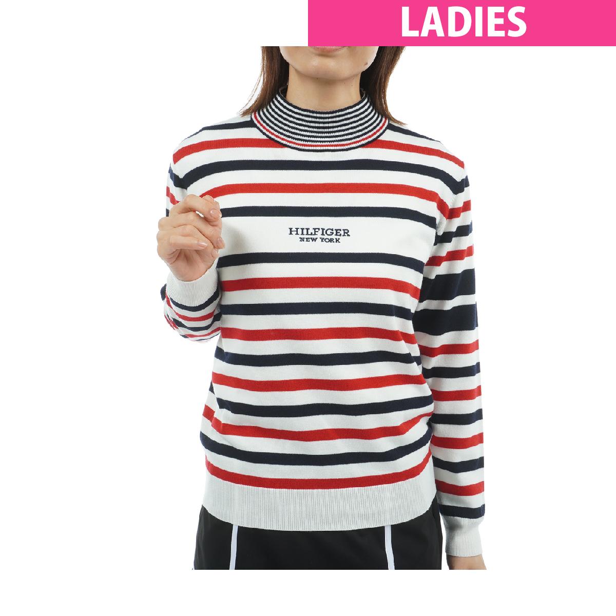 トミー ヒルフィガー ゴルフ　TOMMY HILFIGER GOLF　ボーダー ハイネックセーター　 レディス