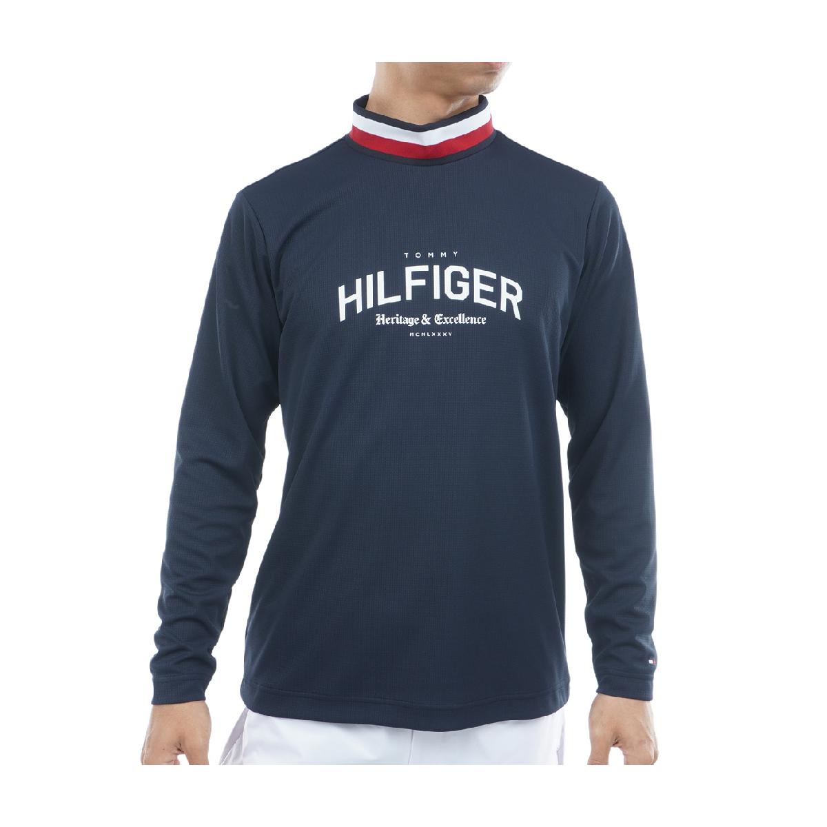 トミー ヒルフィガー ゴルフ　TOMMY HILFIGER GOLF　シグネチャーリブ モックネック長袖シャツ
