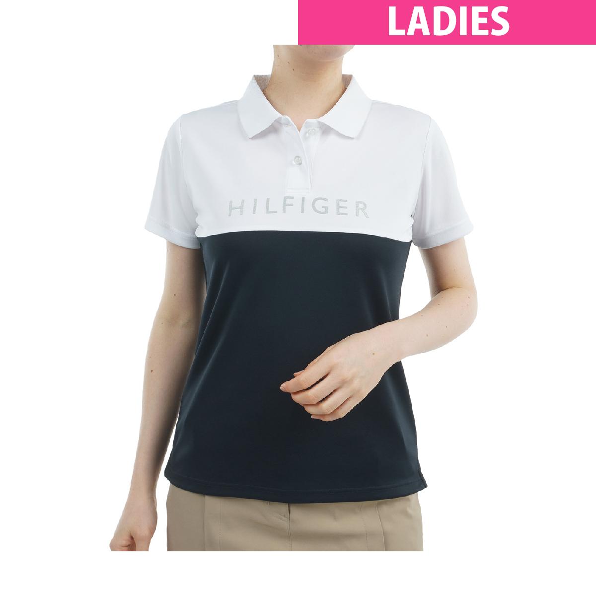 トミー ヒルフィガー ゴルフ　TOMMY HILFIGER GOLF　コントラストカラー ロゴ半袖ポロシャツ　 レディス