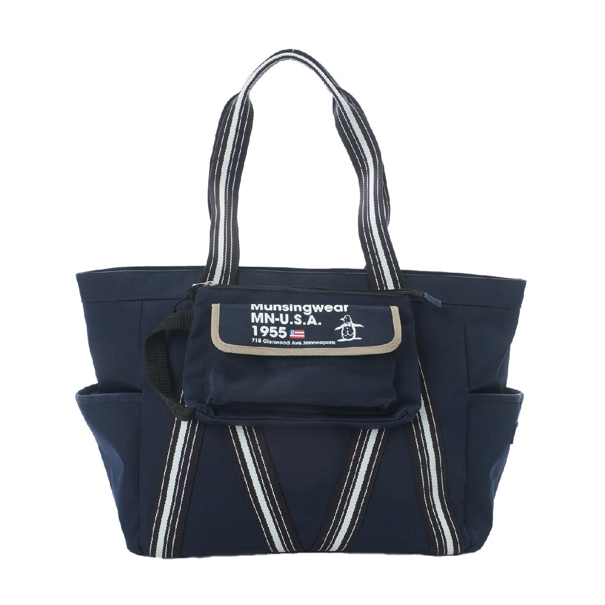 マンシングウェア　Munsingwear　ツイルジャカードテープトートバッグ｜GDOゴルフショップ 店