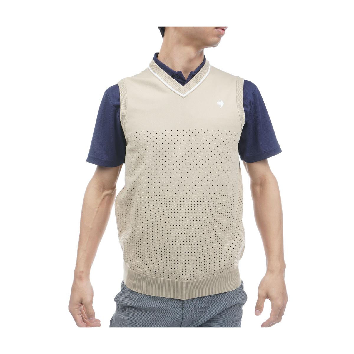 ルコックスポルティフ ゴルフ　Le coq sportif GOLF　ウォッシャブルVネックニットベスト