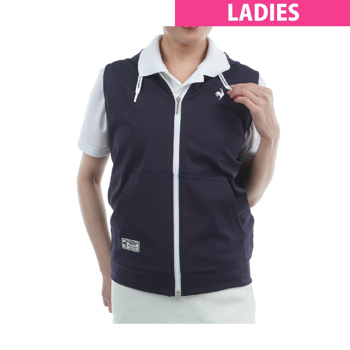 ルコックスポルティフ ゴルフ　Le coq sportif GOLF　DAILY ストレッチ フーディーフルジップベスト　レディス｜GDOゴルフショップ 店 8,250円