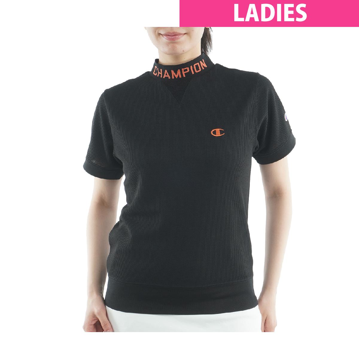チャンピオンゴルフ　Champion GOLF　ライトドライワッフルプラス モックネック半袖シャツ　 レディス