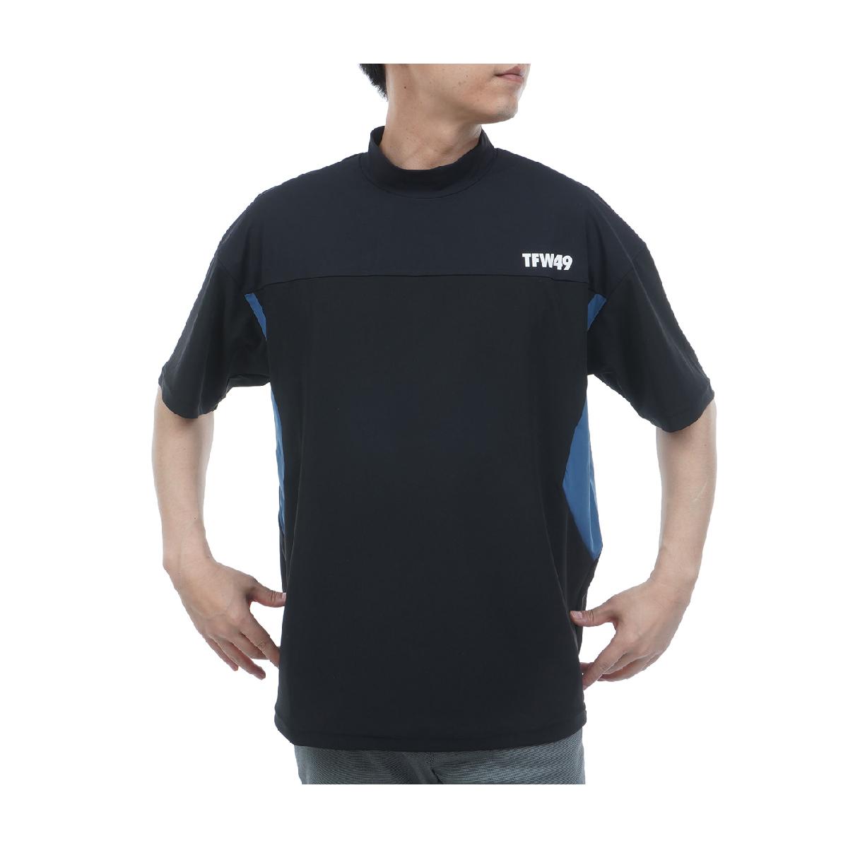 ティーエフダブリュー　TFW49　ストレッチ ワイドモックネック半袖シャツ