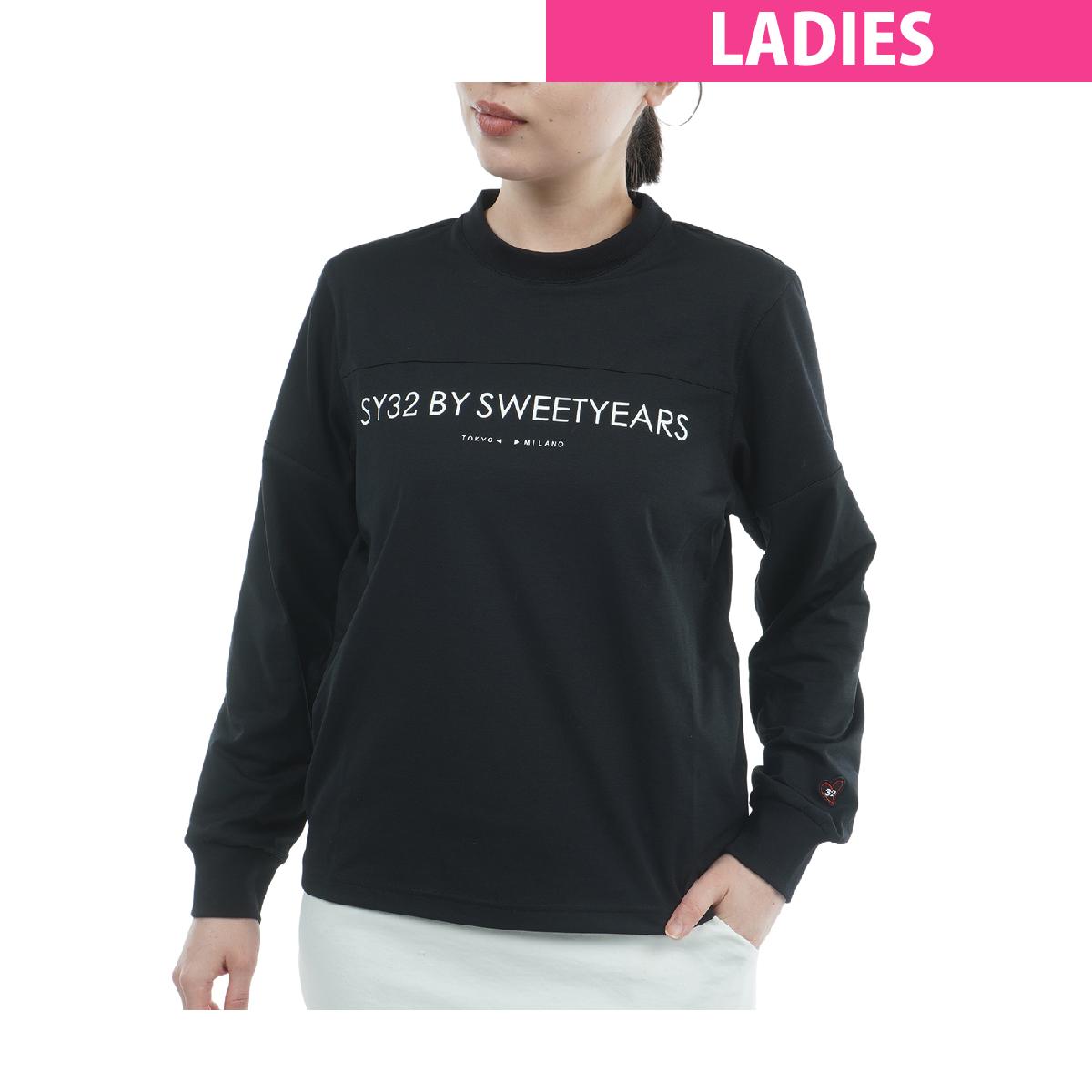 エスワイサーティトゥ バイ スウィートイヤーズ SY32 by SWEET YEARS 胸元切り替え 長袖Tシャツ レディス|GDOゴルフショップ 店