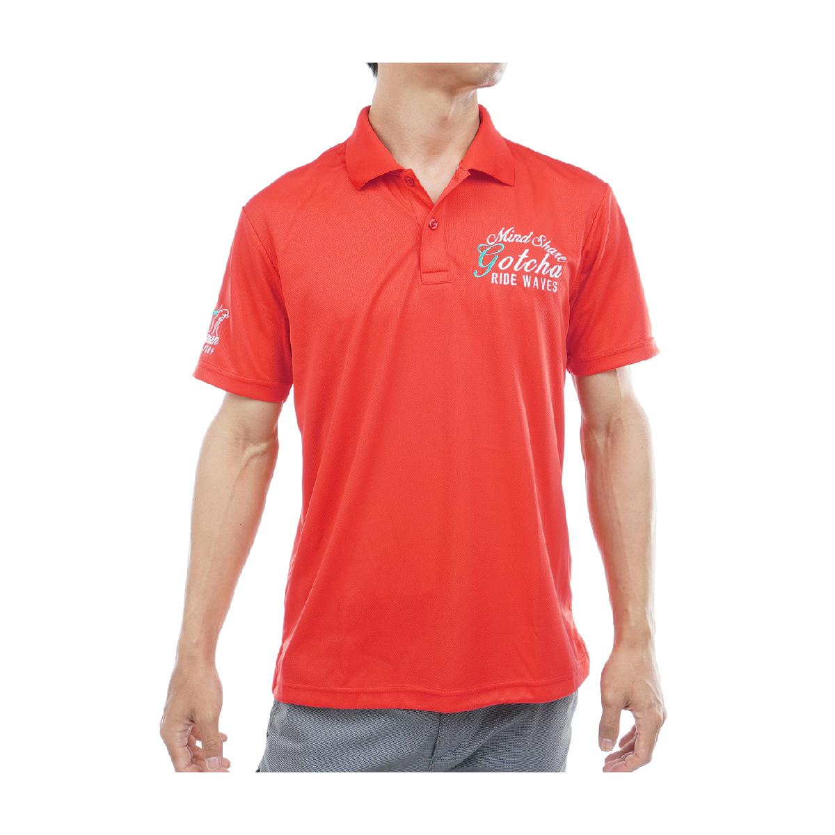 ガッチャゴルフ　GOTCHA GOLF　ドライメッシュ サマードローイング半袖ポロシャツ