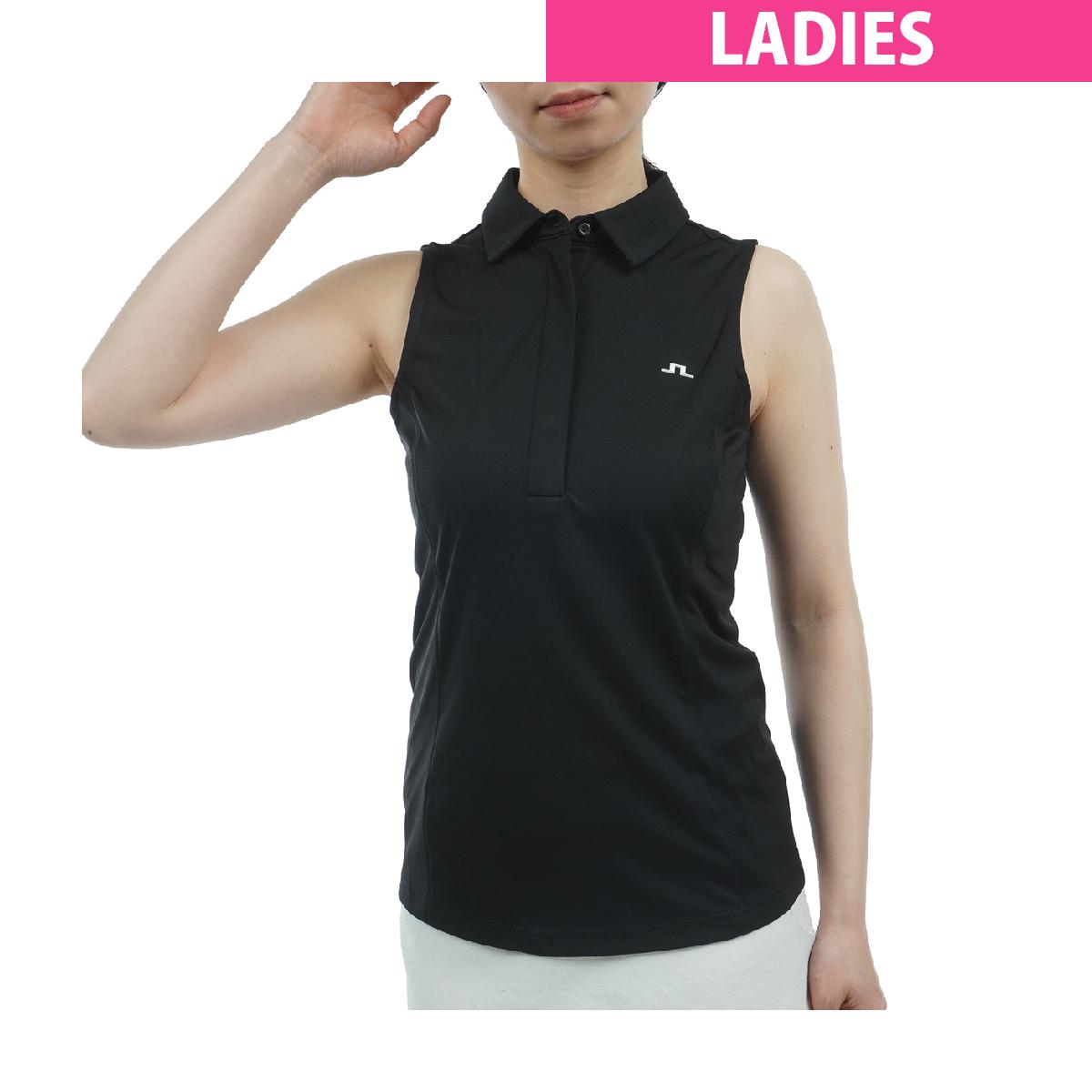 J.リンドバーグ　J.LINDEBERG　Dena ストレッチ衿つきノースリーブポロシャツ　レディス｜GDOゴルフショップ 店 8,408円