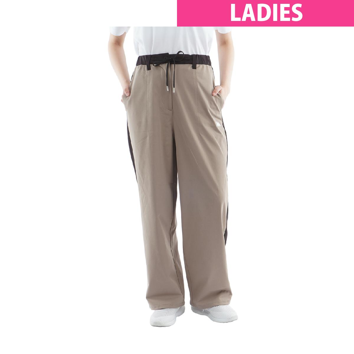 カッパ　Kappa　ストレッチ 裾ドローコードワイドパンツ　 レディス