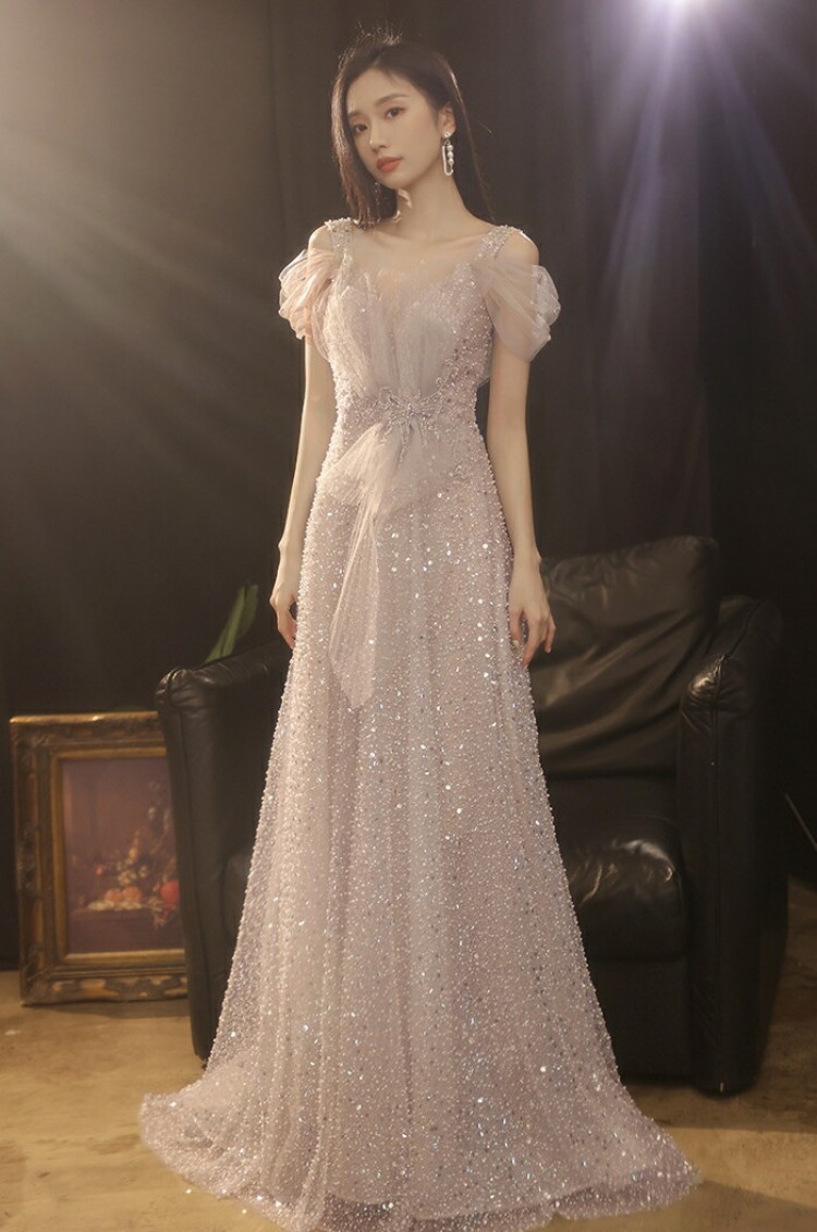 XS-3XL レディースウェディングドレスカラードレス 結婚式花嫁 披露宴刺繍 二次会 パーティードレス 演奏会 グレー 発表会 お嫁さん