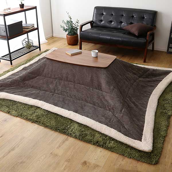 こたつ布団 長方形 省スペース 薄手 薄掛け 抗菌防臭 掛け布団 190&times;230cm 洗える コタツ布団 こたつ コタツ 布団 おしゃれ 洗濯 カバー 北欧 かわいい グレー ベージュ カーキ シンプル コーデュロイ 収納付き 大判 コタツ布団 節電 省エネ 節電対策｜GoodRack