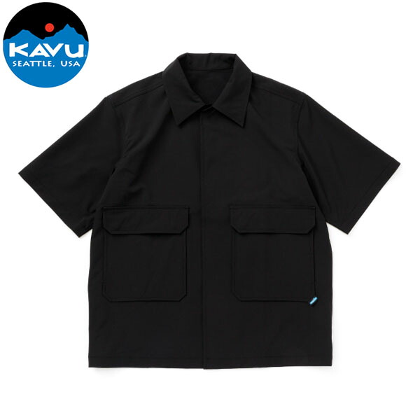カブー KAVU メンズ 半袖シャツ ショートスリーブシェルテックシャケット ブラック 遮熱 接触冷感 吸水速乾 軽量 紫外線防止 KAV19822231001