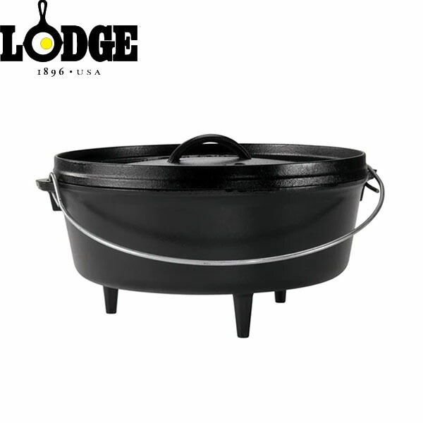 ロッジ LODGE ダッチオーブン キャンプオーヴン 12インチ L12CO3 ブラック キャストアイアン 鋳鉄 キャンプ アウトドア LDG19240121000012