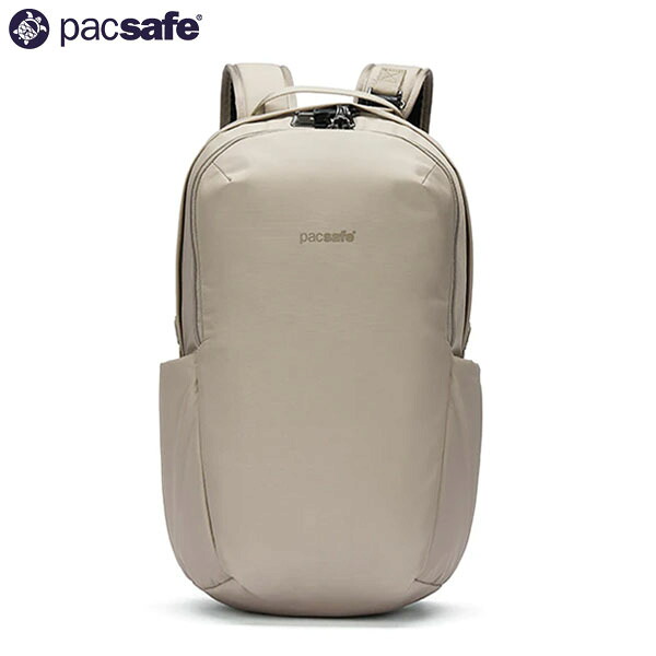 パックセーフ PacSafe V24 バックパック ベージュ リュック 通勤 通学 撥水 24L RFID スキミング防止 盗難防止 海外旅行 トラベル 防犯 PAC12970392237000